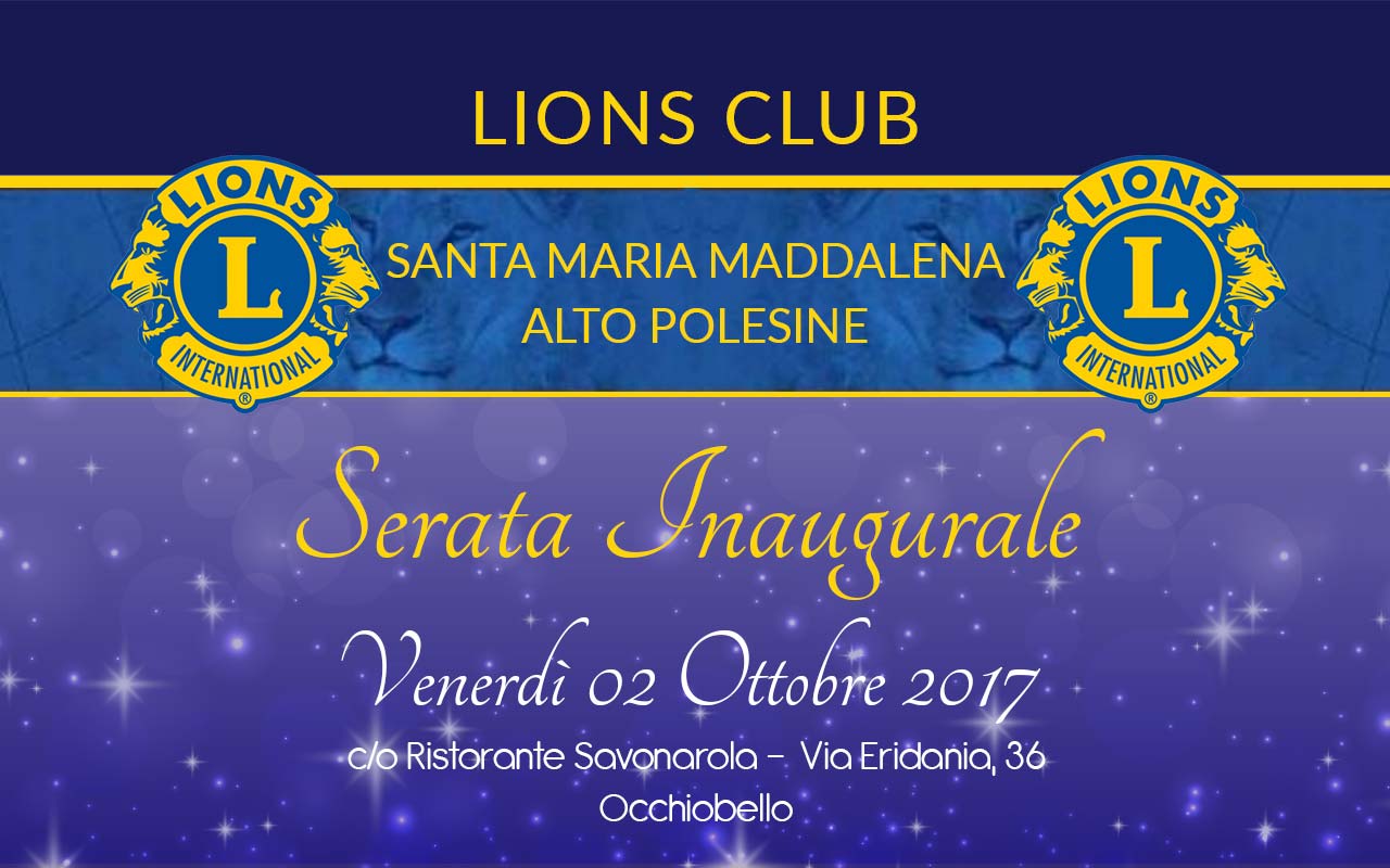 Lions Club Santa Maria Maddalena | Serata Apertura